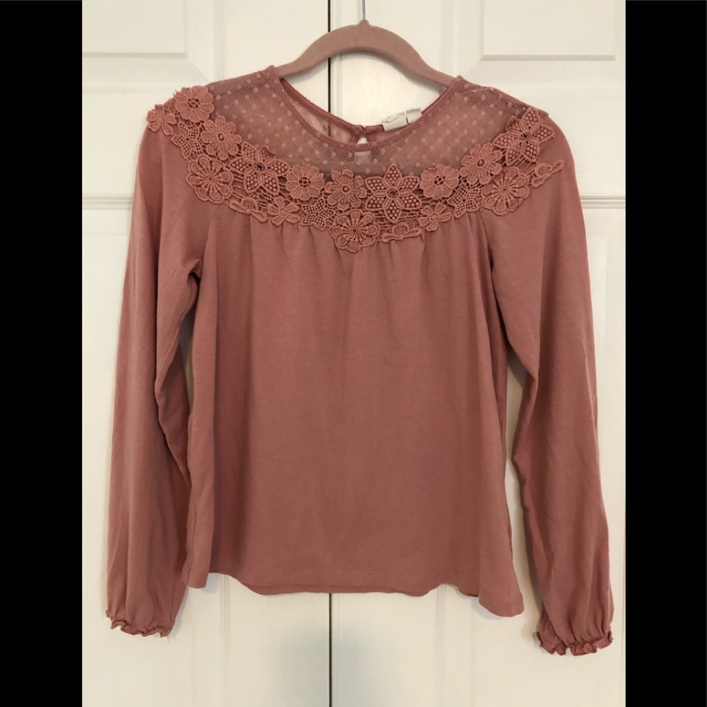 Girls Gap Kids Pink Long Sleeved Top